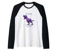 Un Regard au Futur Cyber T-Rex SciFi Dinosaure Manche Raglan