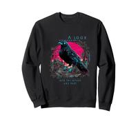 Un Regard sur Le Futur Design futuriste de Science Fiction Corbeau Sweatshirt
