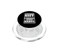 Un régime équilibré est Le Chocolat dans Les Deux Mains et l'éventail à Dessert sucré PopSockets PopGrip pour MagSafe