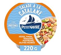 Un repas complet et savoureux en quelques minutes avec la Salade de Thon à la Catalane PETIT NAVIRE, format pratique de 220 g - Lot de 4