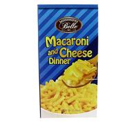 Un repas express et savoureux avec MISSISSIPPI BELLE Pâtes aux fromages, macaroni au cheddar réduit en lactose, format 206g - Lot de 4