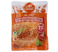 Un repas express prêt en 1 min 30 avec CARREFOUR CLASSIC Riz à la Méditerranéenne, format 250g pratique et savoureux - Lot de 4