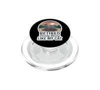 Un retraité drôle VIT Enfin comme Mon Homme-Chat PopSockets PopGrip pour MagSafe