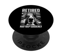 Un retraité Peut Faire Une Sieste soudaine - Funny Basset Hound Dog Retirement PopSockets PopGrip Adhésif