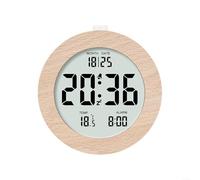 Un réveil numérique rond carré en bois magnifiquement conçu pour une touche d'élégance dans n'importe quelle pièce (rond)