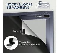 Un rideau occultant pour fenêtre de toit, rideau anti-UV, rideau occultant temporaire, nouveau rideau occultant à 100%, panneau occultant complet, tissu occultant portable, convenant pour la chambre,