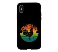 Un Rire drôle en Direct se Cache Un Coq Qui Dit Sarcastique Coque pour iPhone X/XS