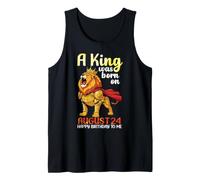 Un Roi est né Le 24 août. Joyeux Anniversaire à Moi, Lion Débardeur