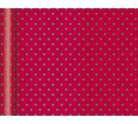 Un Rouleau De Papier Cadeau - Papier Affiche 80g - 5mx35cm (Spécial Petite Largeur) - Motif : Pois Vert/Fond Rouge - Emballage Cadeau, Idéal Pour Petits Emballages