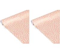 Un Rouleau De Papier Cadeau - Papier Affiche 80g - Dimensions : 5mx35cm (Spécial Petite Largeur) - Motif : Coeurs - Emballage Cadeau, Idéal Pour Les Petits Emballages