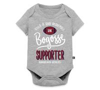 Un Rugby Bogosse Supporter Bordeaux-Bègles Body Manches Courtes Bébé Bio