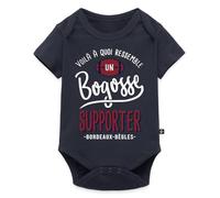 Un Rugby Bogosse Supporter Bordeaux-Bègles Body Manches Courtes Bébé Bio