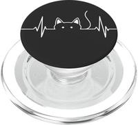 Un Rythme de Chat : Le pouls Essentiel de Chaque propriétaire d'animal de Compagnie PopSockets PopGrip pour MagSafe