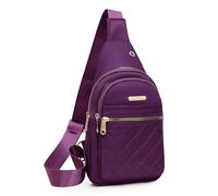 Un sac à bandoulière streetwear sportif pour une fille coréenne, lilas, Taille unique