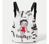 Un sac à dos à cordon coulissant thème Betty Boop, polyvalent dans de multiples scénarios, avec une grande capacité, super léger, durable, polyvalent, pratique, élégant, minimaliste, décontracté, faux