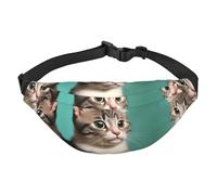 Un sac banane de voyage en forme de chat curieux, adapté pour le sport, la course, le cyclisme, les voyages, la pêche