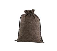 Un sac-cadeau en tissu avec une corde, Sacs à dragées en toile de jute avec cordon de serrage, multicolores, plusieurs tailles, paquet de 100(Brown,13x18cm)
