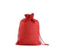 Un sac-cadeau en tissu avec une corde, Sacs à dragées en toile de jute avec cordon de serrage, multicolores, plusieurs tailles, paquet de 100(Red,10x14cm)