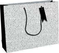 Un Sac Cadeau Premium - Format Bouteille - Dimensions: 12,5x9,5x38 Cm - Couleur: Or - Motif Fleurs - Emballage Cadeau, Bouteille
