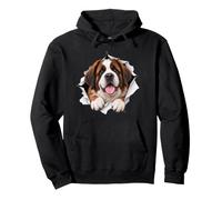 Un Saint Bernard drôle Jette Un Coup d'œil Mignon, Maman et Papa, Amoureux des Chiens Sweat à Capuche