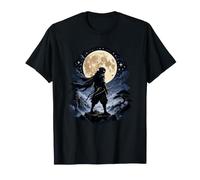 Un samouraï de l'ombre sous Le Guerrier de la Pleine Lune T-Shirt