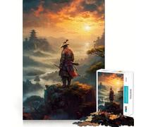 Un samouraï tapi dans Les Montagnes Puzzle Difficile de 1000 pièces pour Adultes Jeu intellectuel Moments de détente Découpe de qualité Cadeau raffiné (38x52cm)