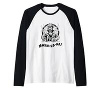 Un Scientifique Fou au Travail dans Un Laboratoire Evil Laughter N/B Manche Raglan