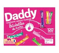 Un service de thé élégant et pratique - DADDY Bûchettes de sucre non raffinées, format X120, boîte distributrice, cultivé et conditionné en France - Lot de 3