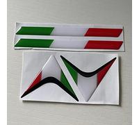 Un set de stickers avec drapeau italien, emblèmes pour moto, voiture et casque (4 PIÈCES)