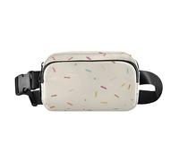 Un Simplepastel Illustration de petites éclaboussures dispersées Sac banane tendance pour homme et femme Sac de poitrine polyvalent avec sangle réglable pour cyclisme, randonnée, gym, Une illustration