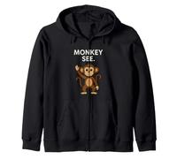 Un Singe drôle voit Un Dicton avec Un Singe de Dessin animé Qui agite Sweat à Capuche