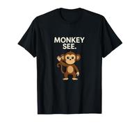 Un Singe drôle voit Un Dicton avec Un Singe de Dessin animé Qui agite T-Shirt
