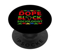 Un sociologue Noir de Dope, Fier de sa carrière Professionnelle Noire PopSockets PopGrip Adhésif