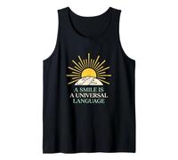 Un Sourire est Un langage Universel, Une Personne optimiste Positive Débardeur