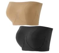 Un Soutien-Gorge Sans Structure En 2 Parties, Une Couleur Simple Et Solide, Un Fil En Acier D'Imitation À Rencontrer Avec Une Usure Confortable, Un Commutateur Et Des Seins Emballés.