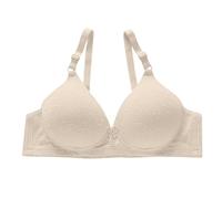 Un soutien-gorge traditionnel pour femme avec un bonnet fin, une petite poitrine et un soutien-gorge sans armatures pour femme, beige, XL