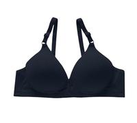 Un soutien-gorge traditionnel pour femme avec un bonnet fin, une petite poitrine et un soutien-gorge sans armatures pour femme, Noir , XL