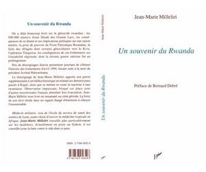 Un souvenir du Rwanda - Jean-Marie Milleliri - L'harmattan - broché - Livre
