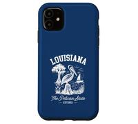 Un Souvenir Vintage de Louisiane Pelican at The Swamp Coque pour iPhone 11