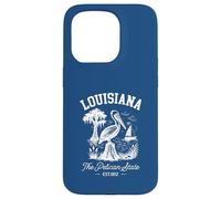 Un Souvenir Vintage de Louisiane Pelican at The Swamp Coque pour iPhone 15 Pro