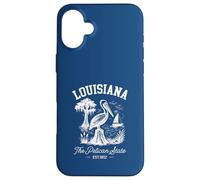 Un Souvenir Vintage de Louisiane Pelican at The Swamp Coque pour iPhone 16 Plus