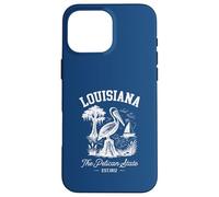 Un Souvenir Vintage de Louisiane Pelican at The Swamp Coque pour iPhone 16 Pro Max