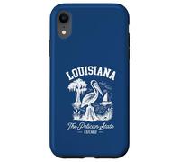 Un Souvenir Vintage de Louisiane Pelican at The Swamp Coque pour iPhone XR