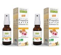 Un Spray Buccal Propolis Verte & Echinacée - Maux de gorge - Défense immunitaires - 100% naturel - Certifié Biologique - 15 mililitre - PROPOS'NATURE (Lot de 2)