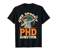 Un squelette effrayant PHD Survivor Dabbing Fun PHD Graduation T-Shirt