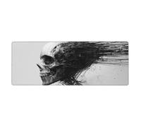 Un squelette féminin avec un imprimé floral brossé, grand tapis de souris pour ordinateur portable avec bords cousus, longue base en caoutchouc antidérapant, tapis de bureau à ressort pour bureau