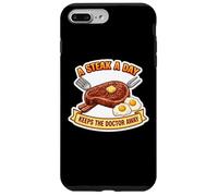 Un Steak a Day Keeps The Doctor Away Carnivore Diet Meat Joke Coque pour iPhone 7 Plus/8 Plus