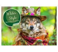 Un style sauvage. Des loups à la mode dans la nature, Version française (Calendrier mural 2026 DIN A3 portrait), Calendrier CALVENDO mensuel
