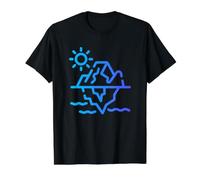 Un Superbe Iceberg Ice Berg T-Shirt Graphique avec Valeur, Homme, Noir, S