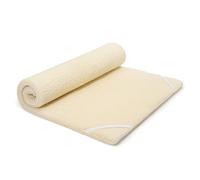 Un Surmatelas 80x200 cm Laine Vierge Naturelle - Mattress Topper au Confort Ergonomique - sur-Matelas pour Un Bon et Paisible Sommeil - Lavable, Thermorégulant et Doux pour la Peau.